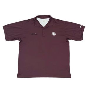 Columbia PFG Vintage Texas A&M Omni-Shade Performance Maroon Polo Men’s Large